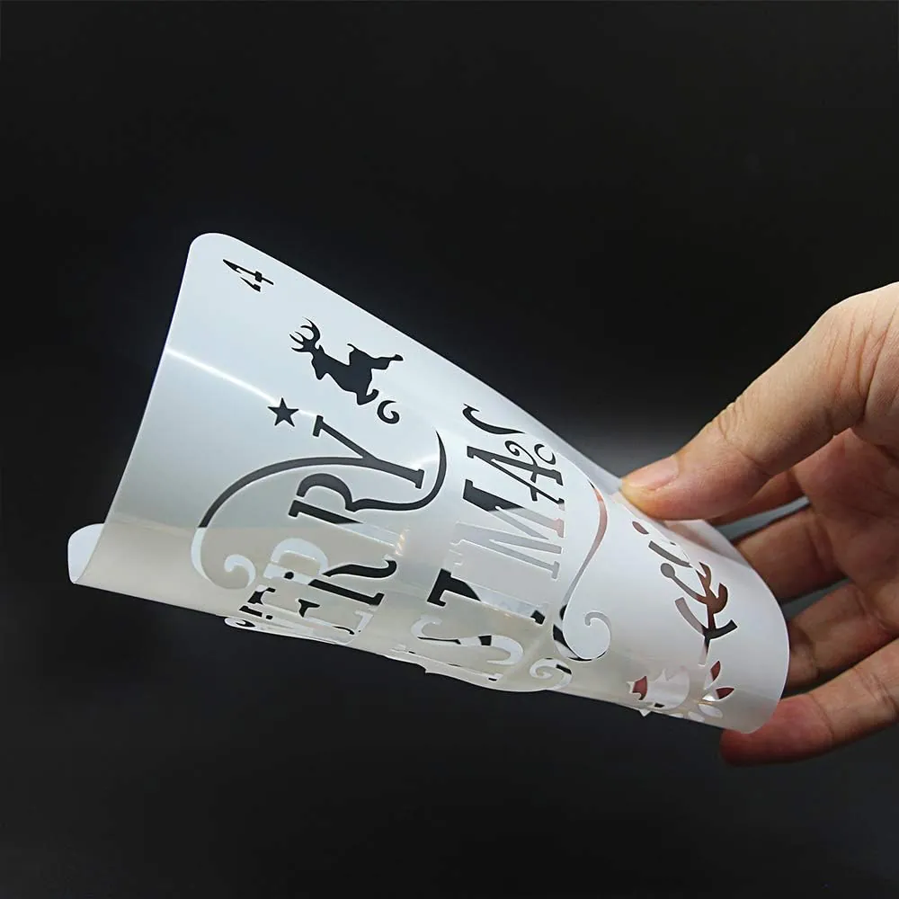 Moruska 16 Pcs Christmas Stencils Drawing Templates for Painting