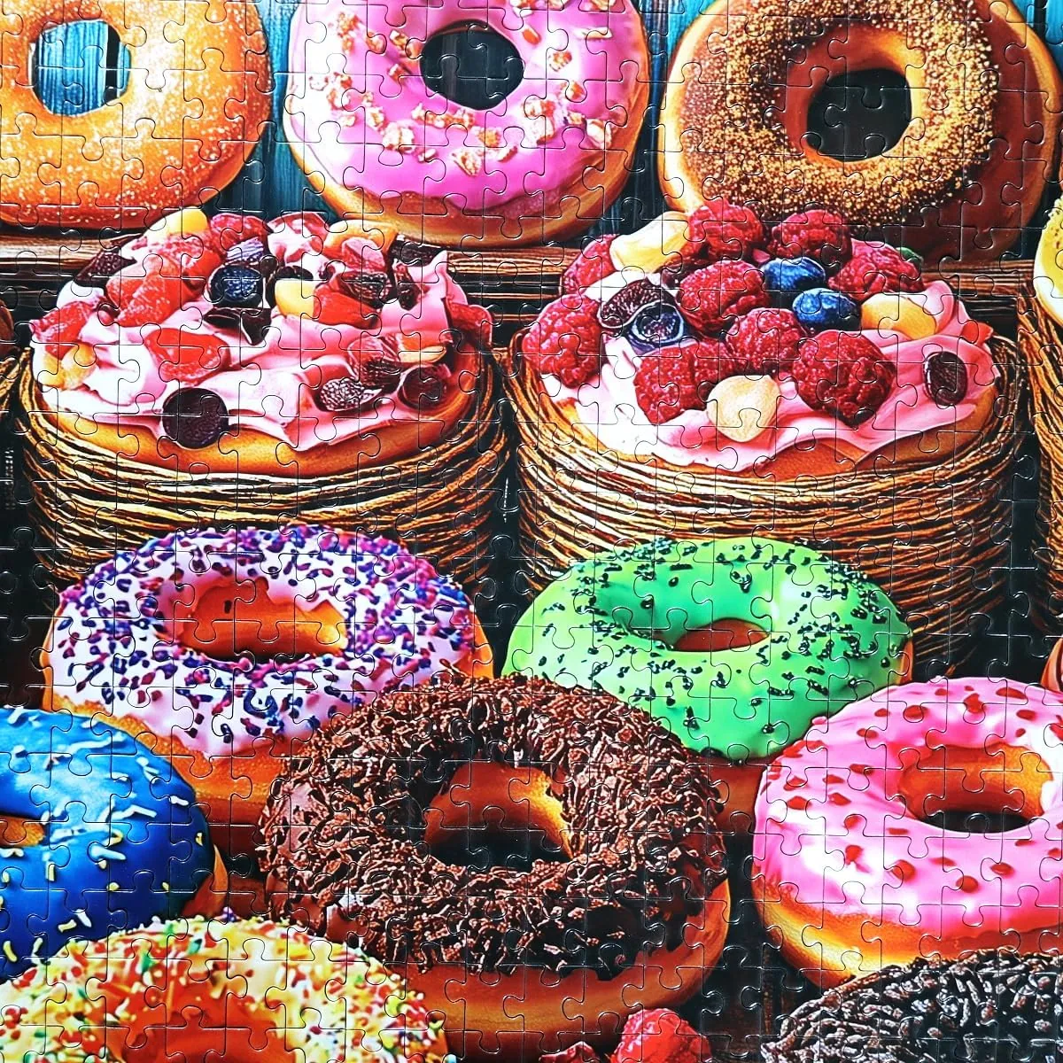 Moruska Donut Jigsaw Puzzle 1000 Piece for Adults Colorful