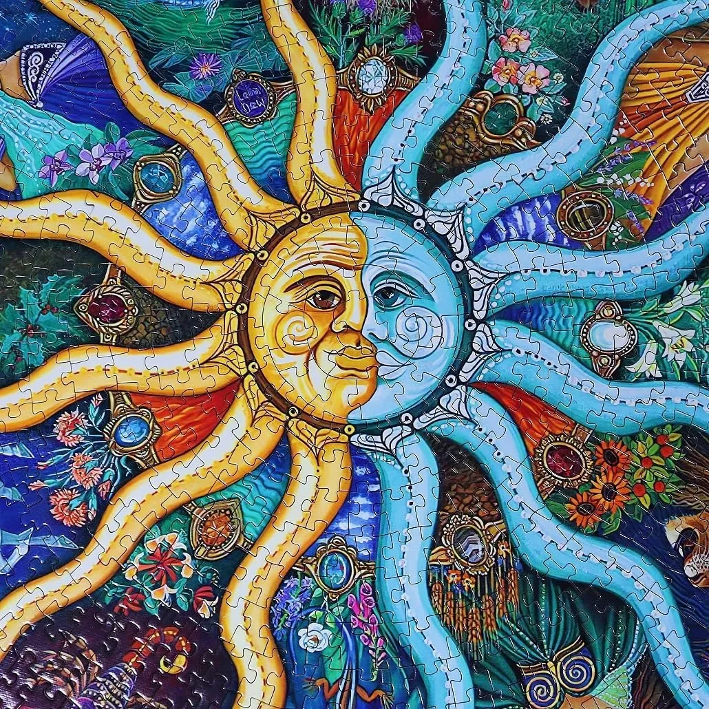 Moruska Puzzles for Adults 1000 Pieces, Round Jigsaw Puzzles