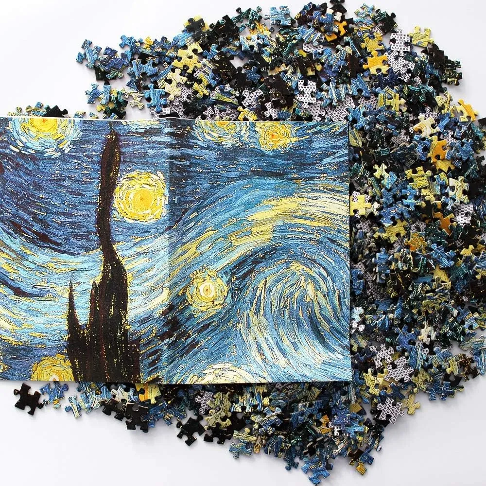 Moruska Starry Night by Vincent Van Gogh Jigsaw Puzzle
